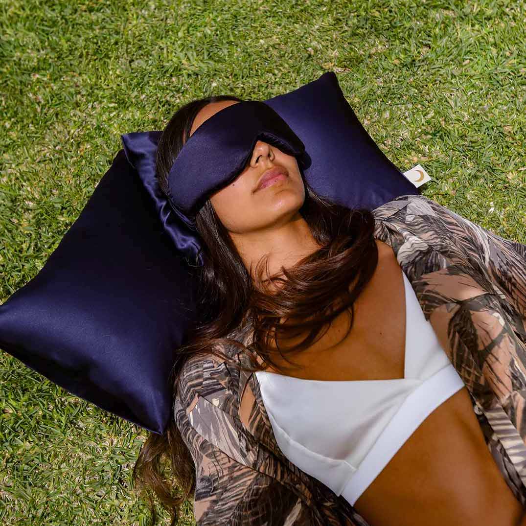 Luxury Silk Sleep Mask 3D Memory Core Organic Peace Silk
