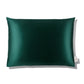 Moonchild premium organic silk pillowcase dark green emerald