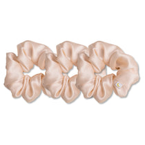 Moonchild silk scrunchies premium rosé champagne