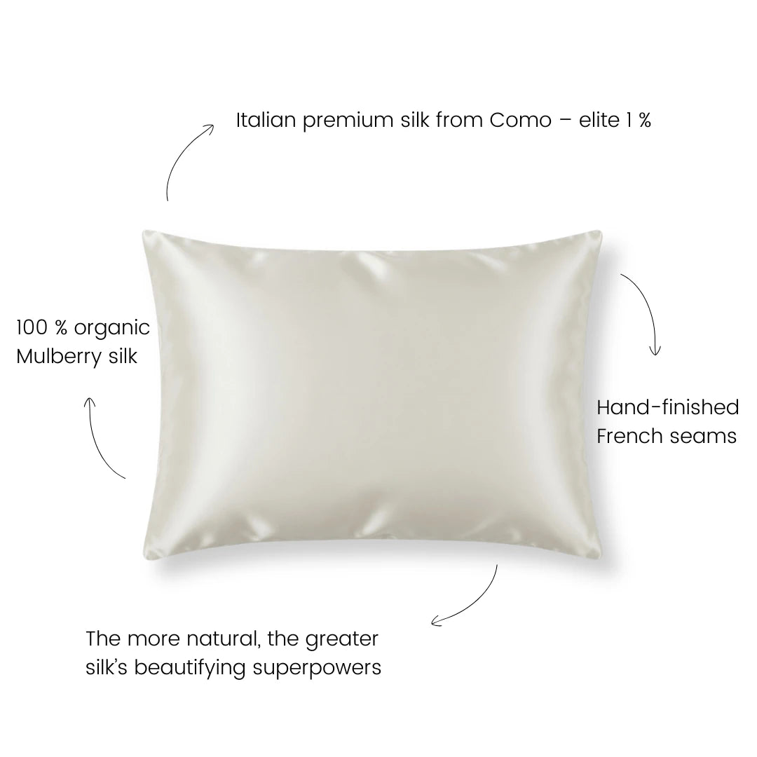 moonchild silk pillowcase ivory white italian silk