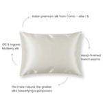 moonchild silk pillowcase ivory white italian silk