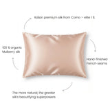 moonchild organic silk pillowcase rosé champagne