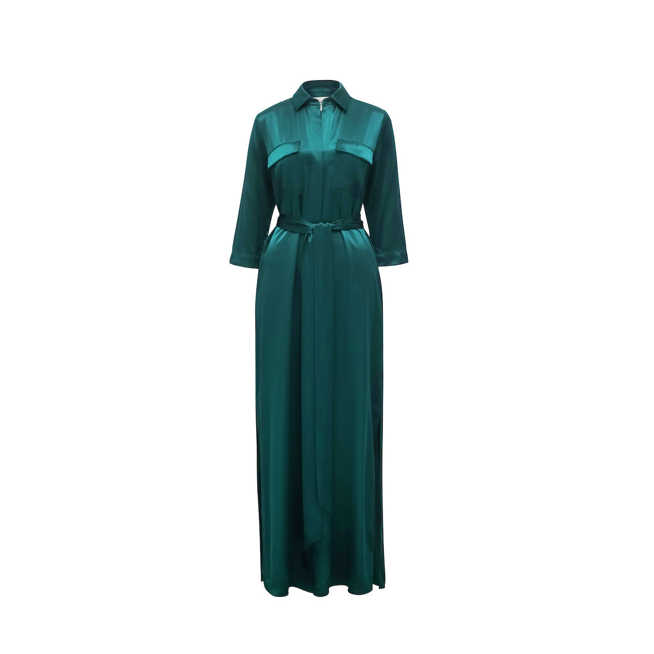 Silk Maxi Shirt Dress Niue Night Sky / S Silk Maxi Shirt Dress Niue Night Sky / S