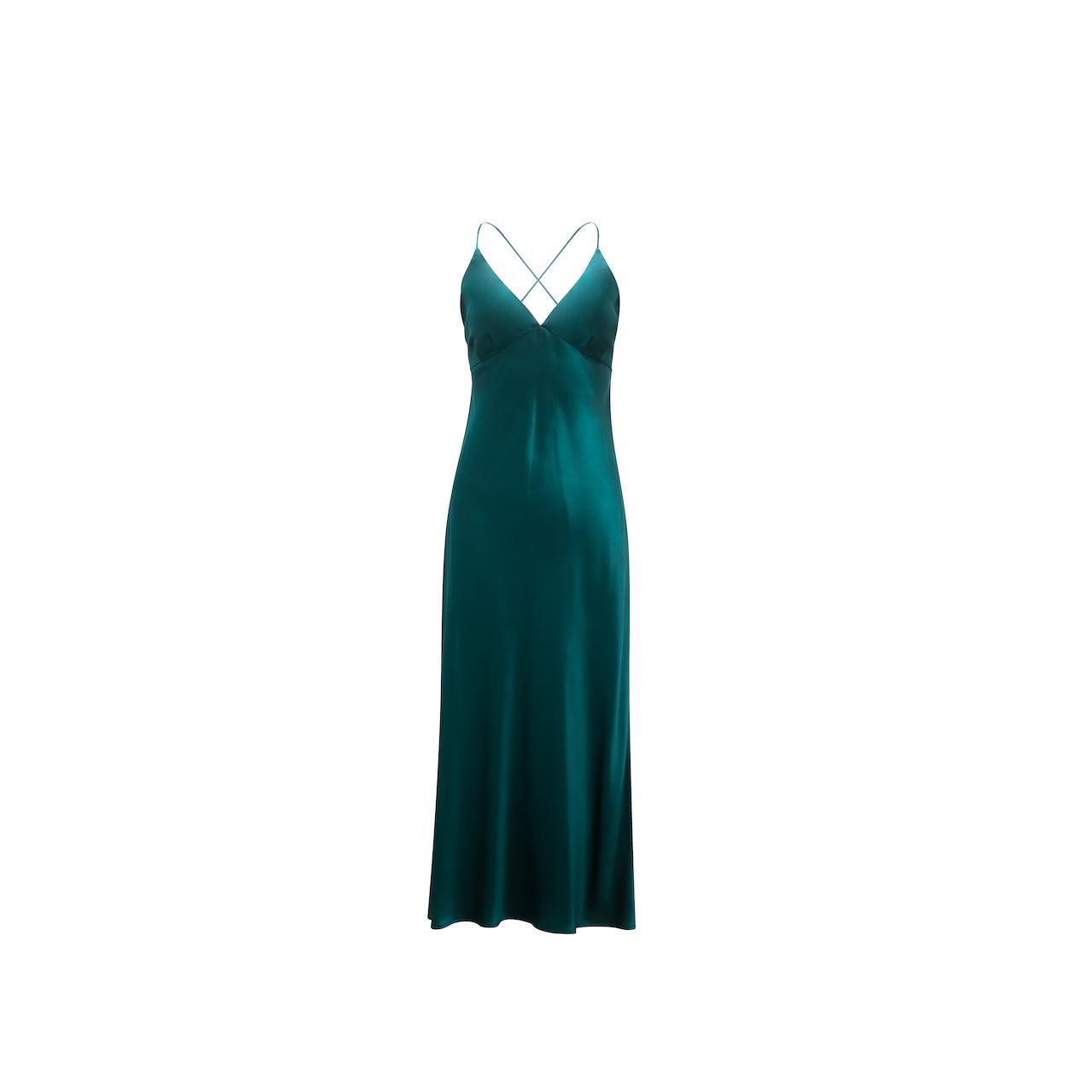 Emerald Silk Slip Dress Lace Trim Midi Slip Dress | Modern Satin Elegance Emerald Silk Slip Dress Lace Trim Midi Slip Dress | Modern Satin Elegance